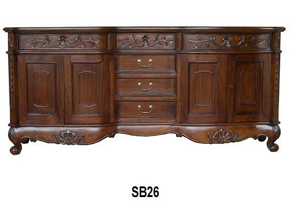 Carved English Sideboard