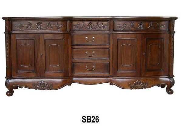 Carved English Sideboard
