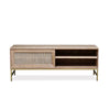 Mala timber and rattan TV unit - sliding door