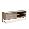 Mala timber and rattan TV unit - sliding door