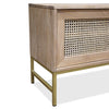 Mala timber and rattan TV unit - sliding door