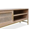 Mala timber and rattan TV unit - sliding door