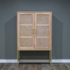 Mala timber and rattan cabinet