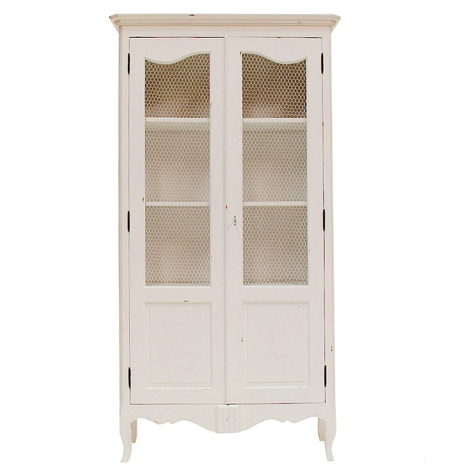 Farmhouse Kitchen Cabinet with Mesh Doors