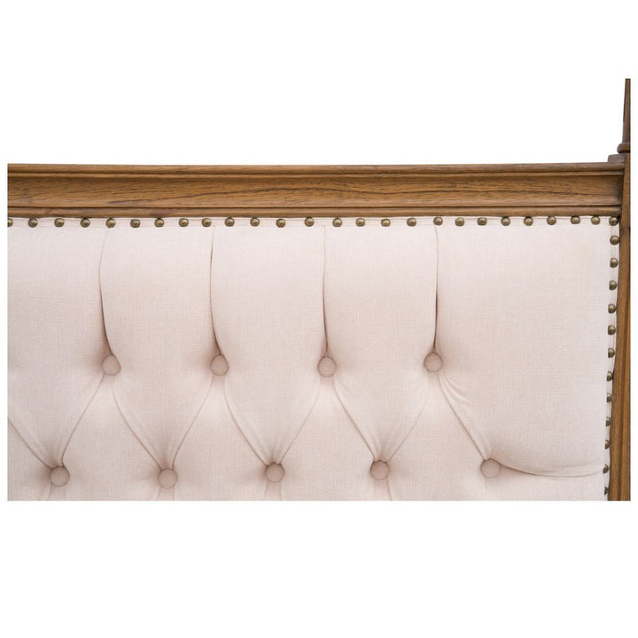 Upholstered serenity four poster bed - queen size
