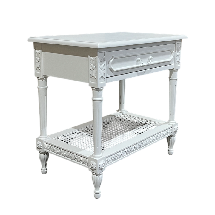 Marseille Timber and Rattan Bedside