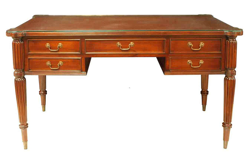 Regent Mahogany Glass Top Writing Desk