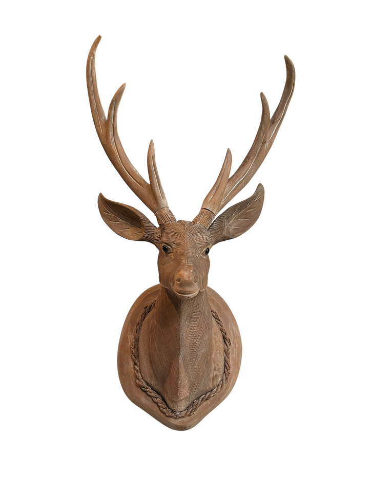 Timber Carved Deer Head