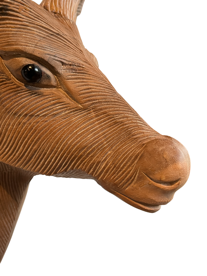 Timber Carved Deer Head