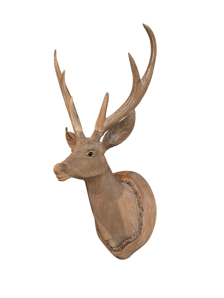 Timber Carved Deer Head