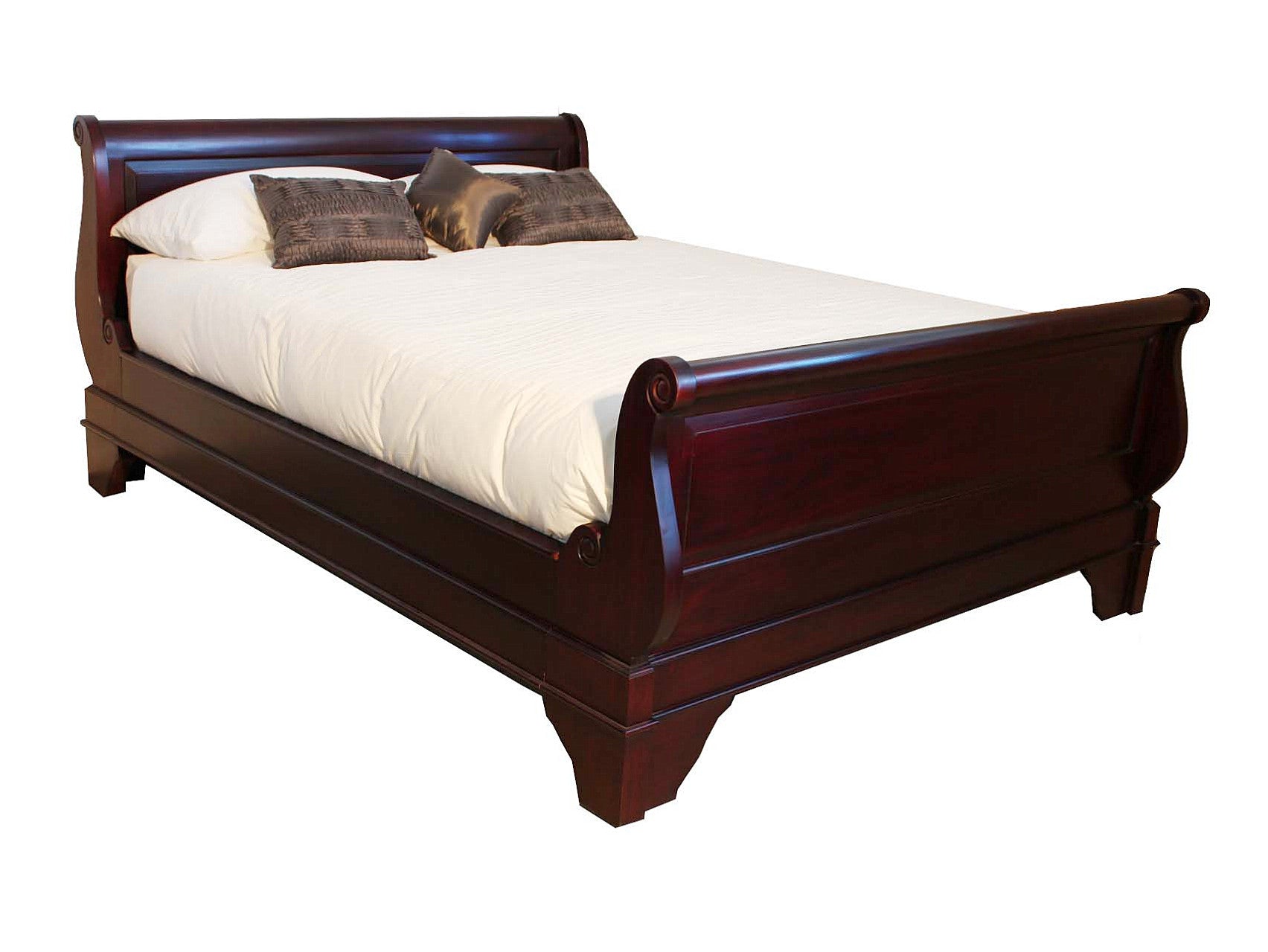 Mahogany sleigh cot outlet