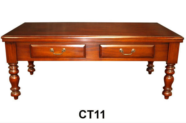 English Double Drawer Coffee Table