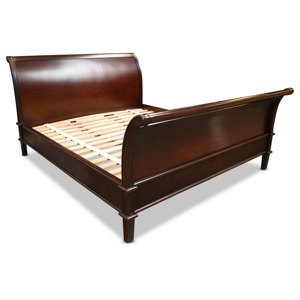 Reeded Sleigh Bed - King size