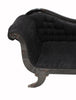 Distressed Black Serpentine Chaise Lounge