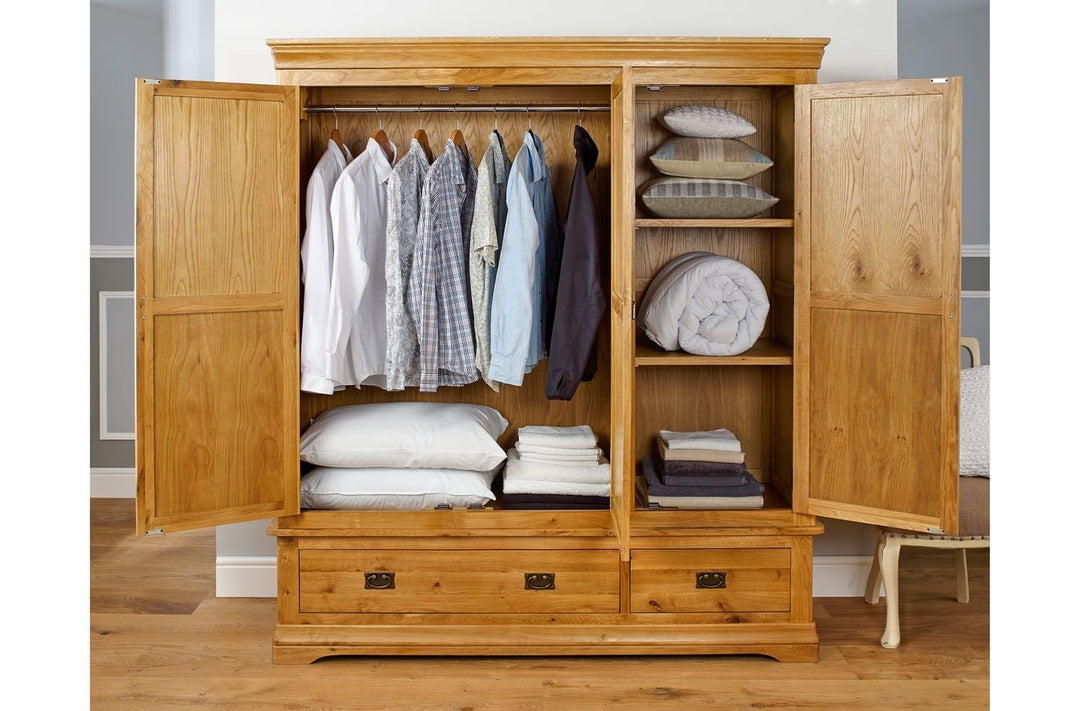 French-style wardrobe made from reclaimed wood