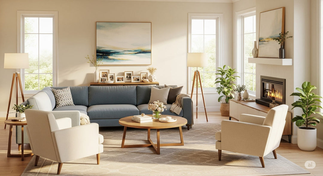 furniture layout for family living 