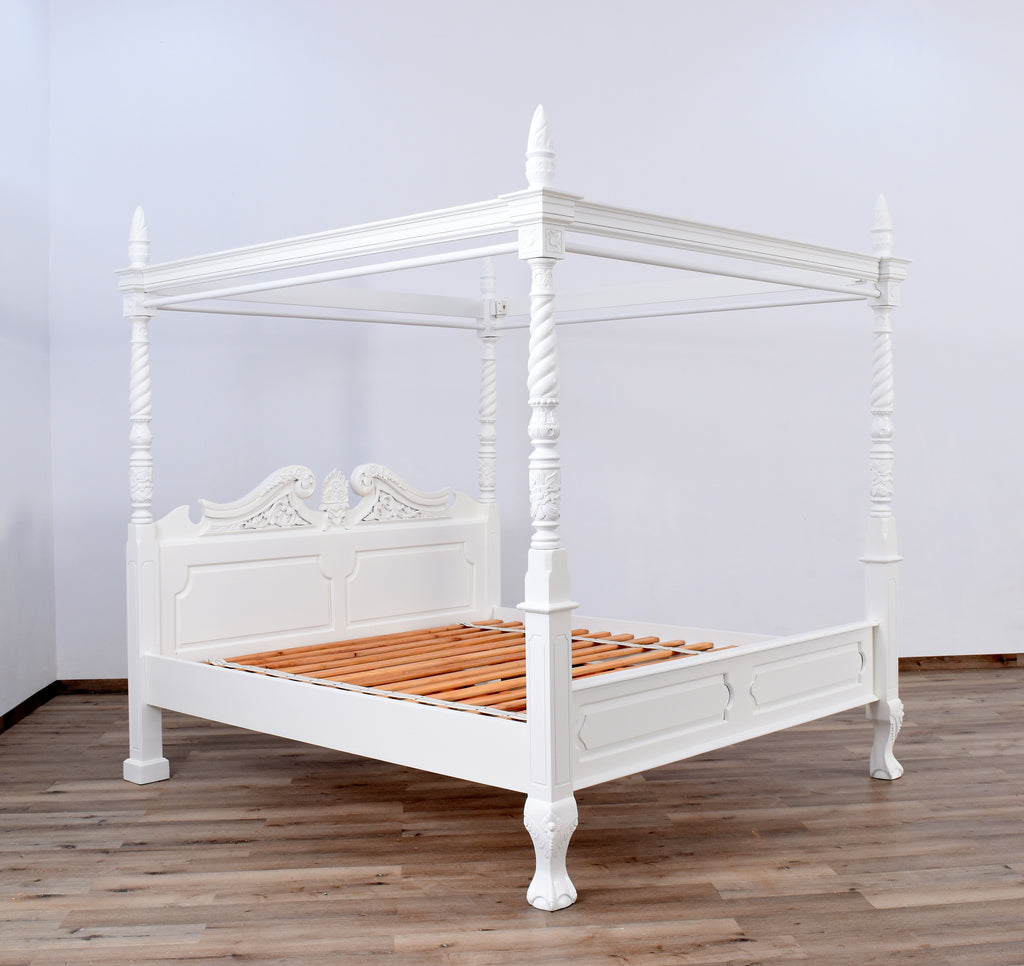 Queen Anne Four Poster Bed - King Size