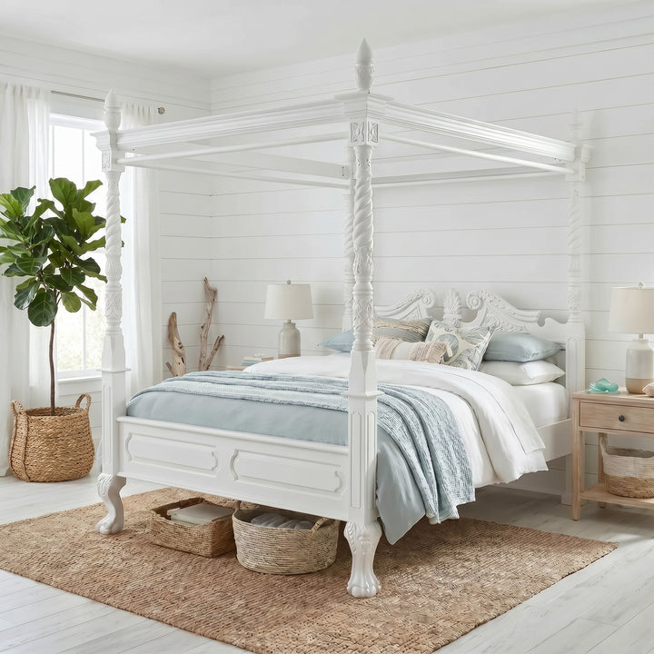 Queen Anne Four Poster Bed - King Size