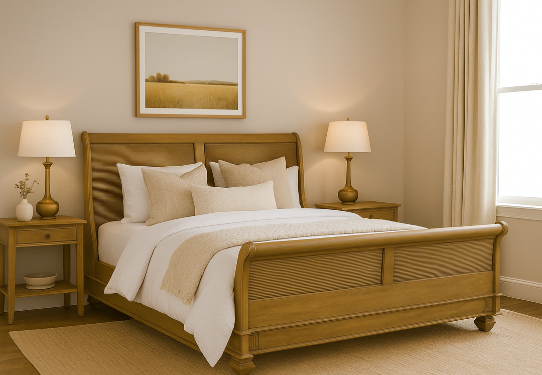 Cezanne Sleigh Bed - Queen Size