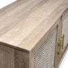 Mala timber and rattan 2 shelf cabinet