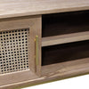 Mala timber and rattan TV unit - sliding door