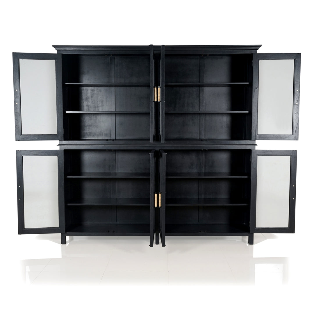 Heritage glass door buffet and hutch