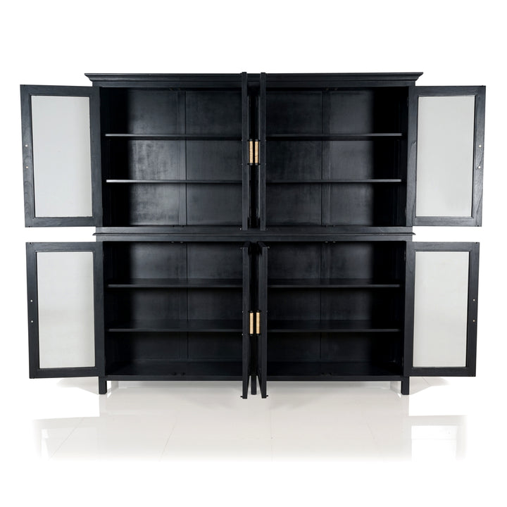 Heritage glass door buffet and hutch