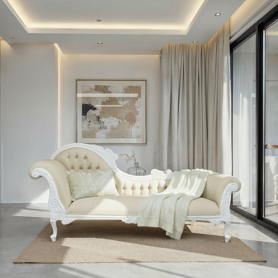 Large Carved Chaise Lounge