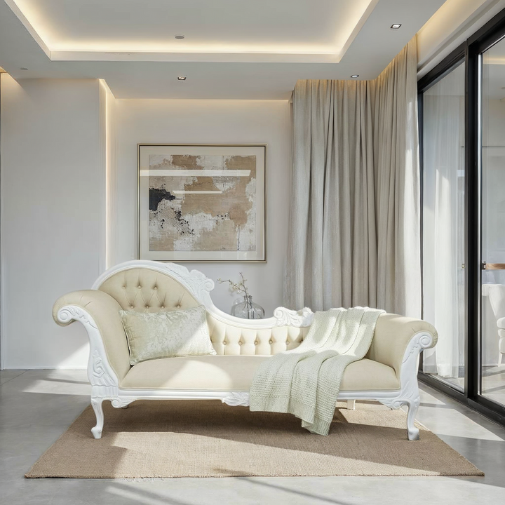Large Carved Chaise Lounge