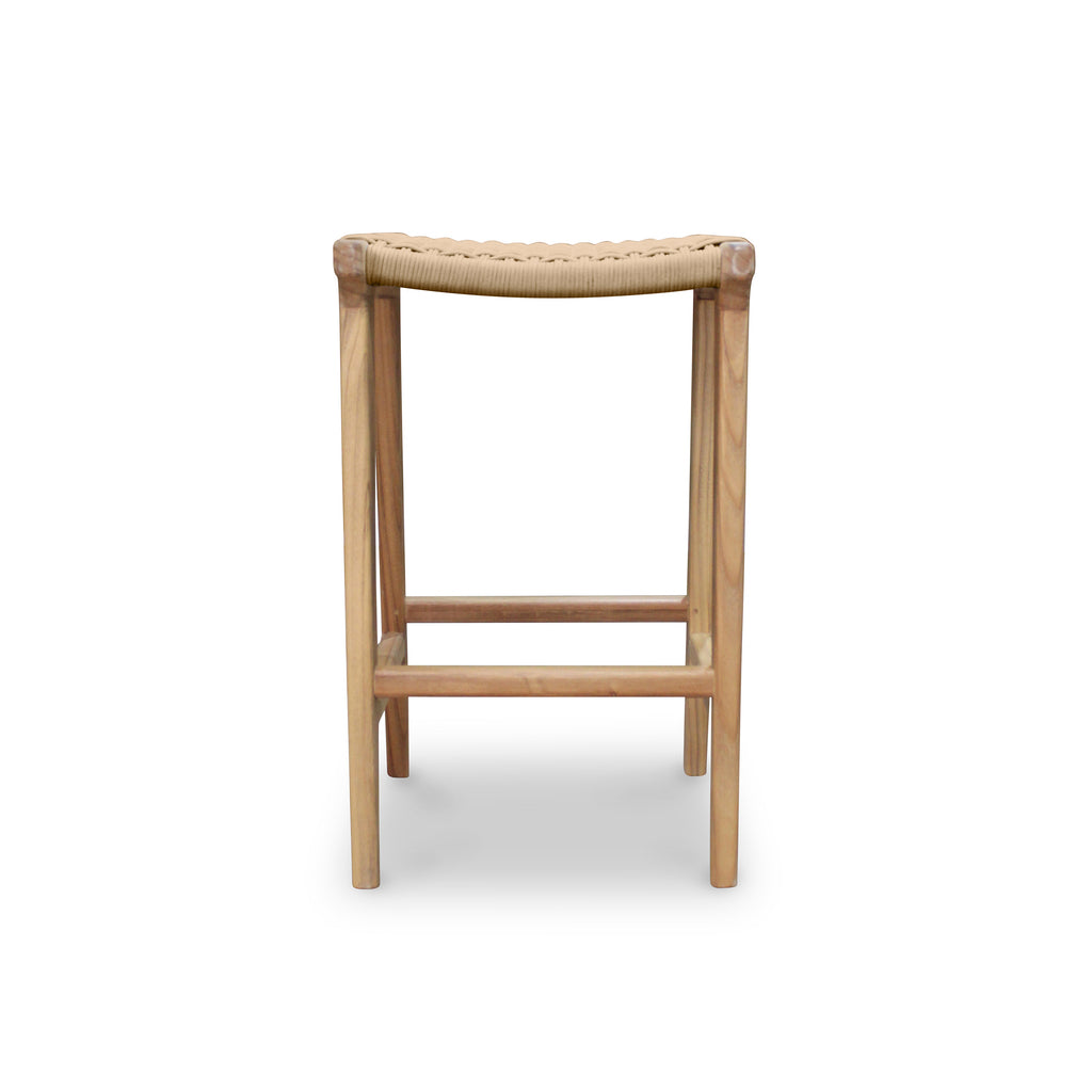 String weave timber stool