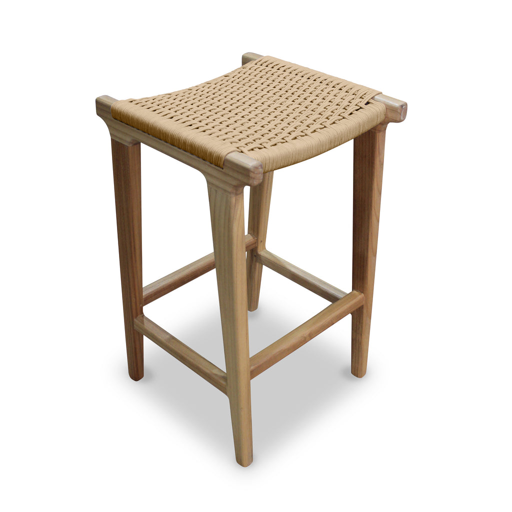 String weave timber stool – Hudson Furniture