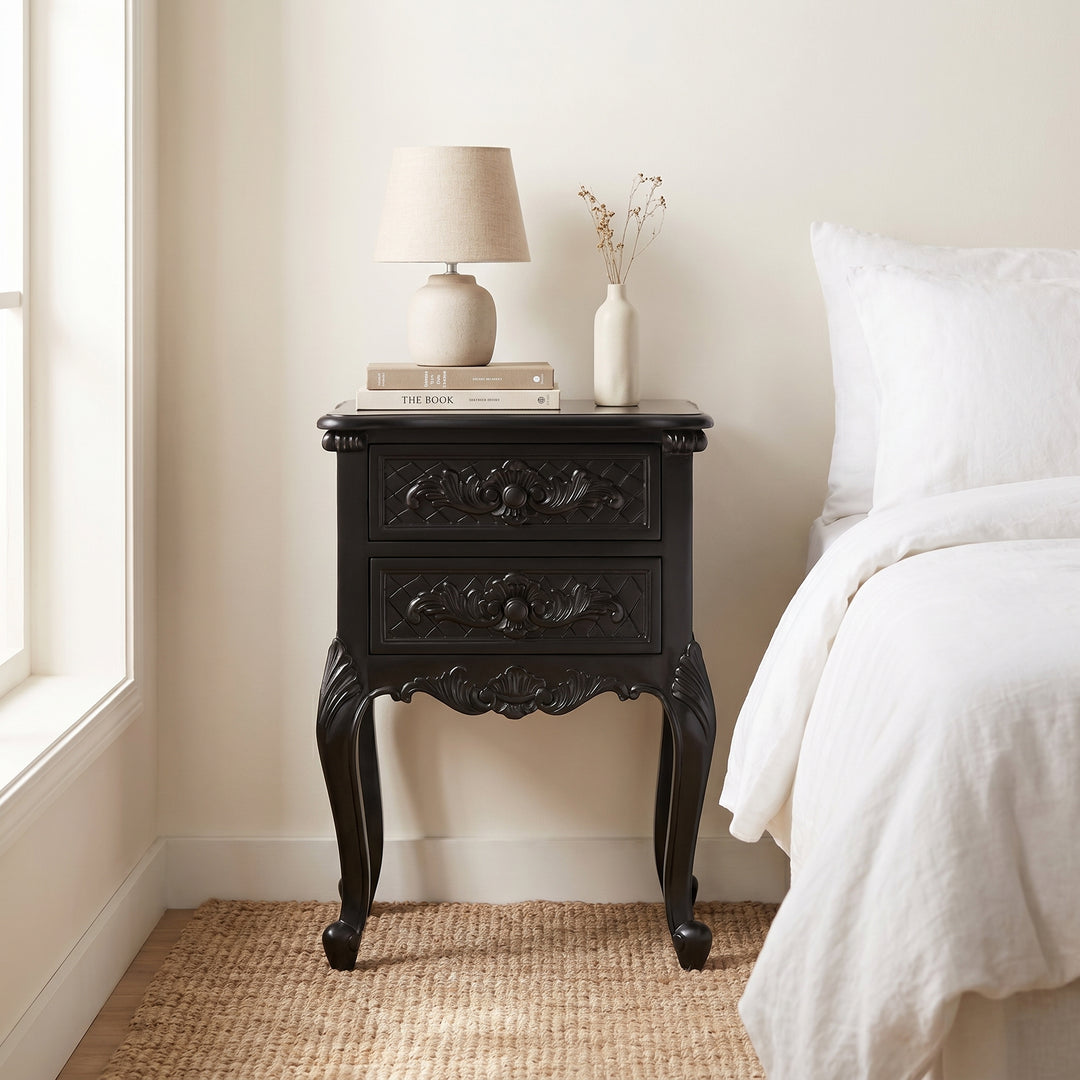 Louis Two Drawer Bedside