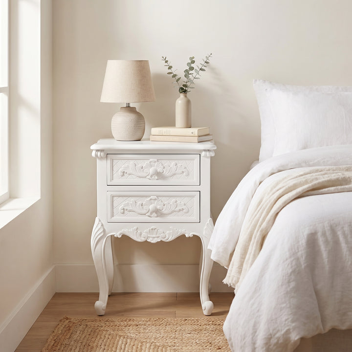 Louis Two Drawer Bedside