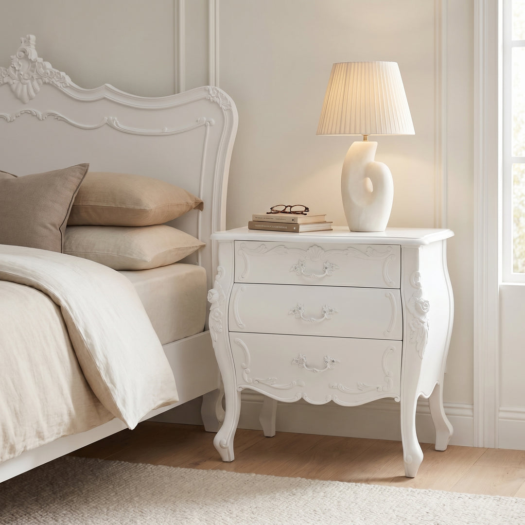 Rococo Bedside - Three Drawer