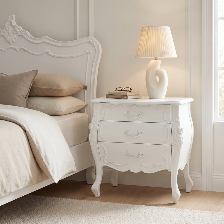 Rococo Bedside - Three Drawer