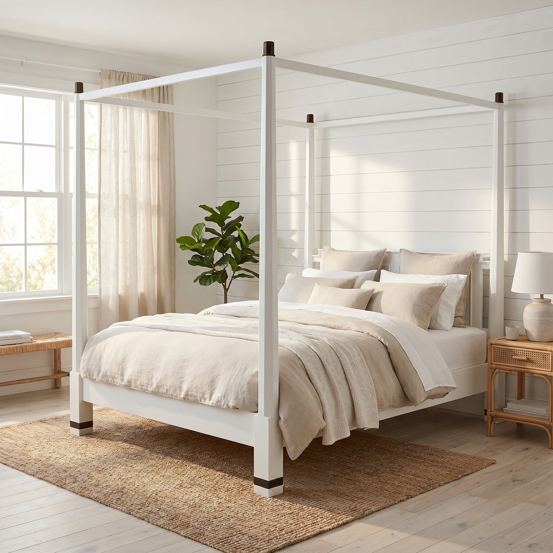 Pencil Four Poster Bed - Queen size