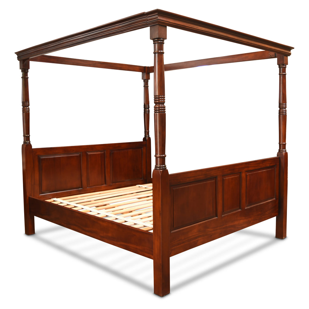 Jacobean Four Poster Bed King size Hudson Furniture