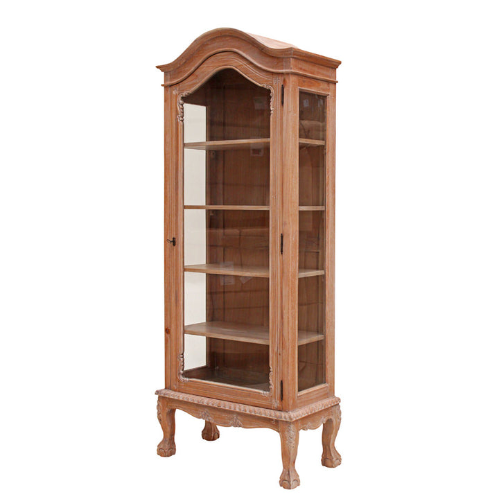 Single Door Carved Dutch Showcase - Wholesale