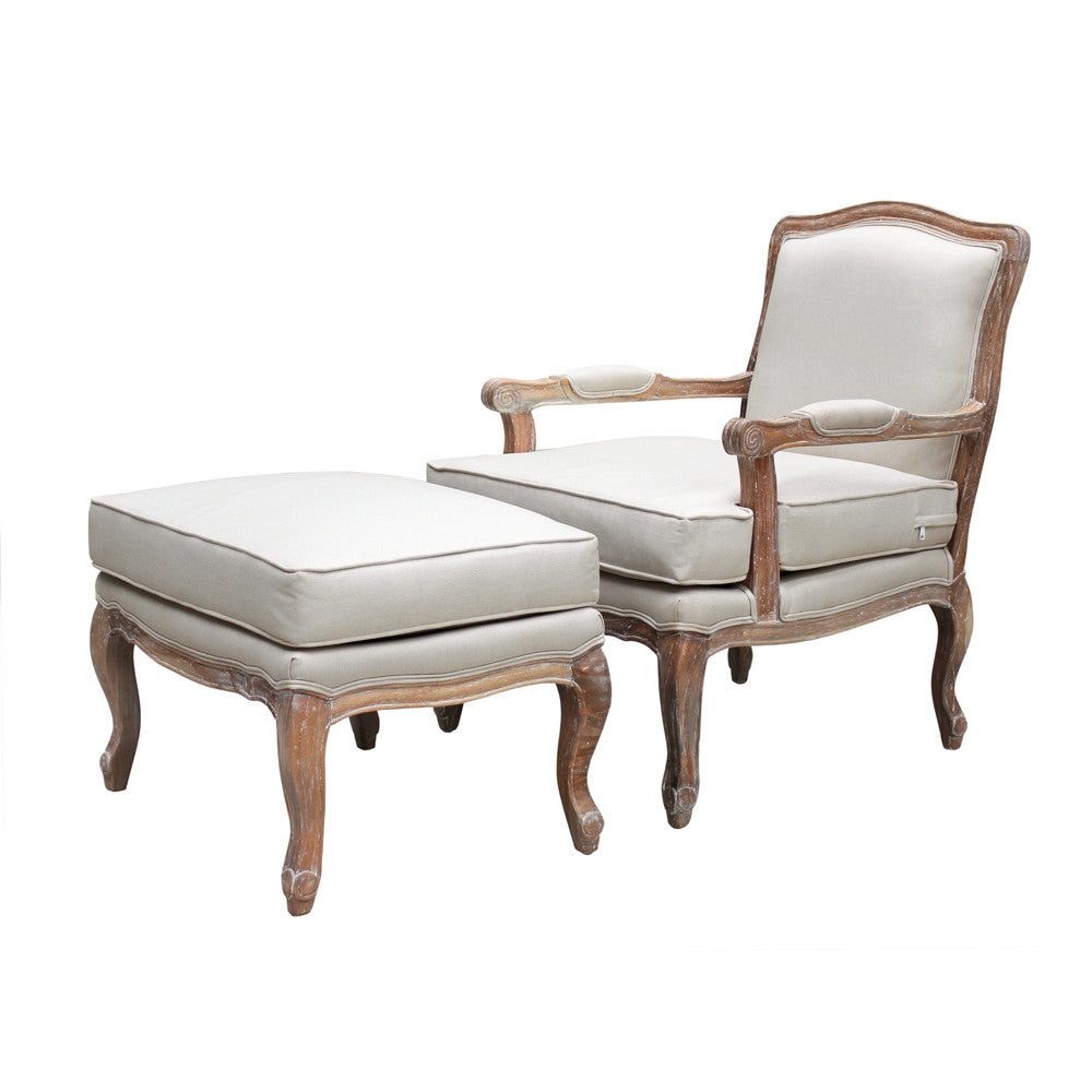 Versaille Armchair with ottoman - deleted
