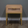 Mala Timber and Rattan Bedside Table