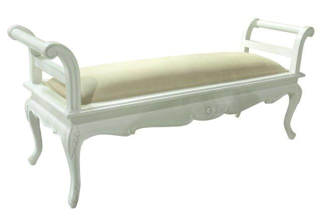 White Elegance Bed End Stool