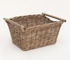 Rectangle Storage Basket with Timber Pole Handles