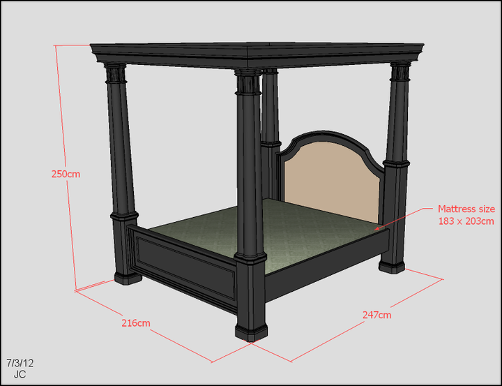 Monticello 4 Poster King Size Bed | Hudson Bedroom Furniture